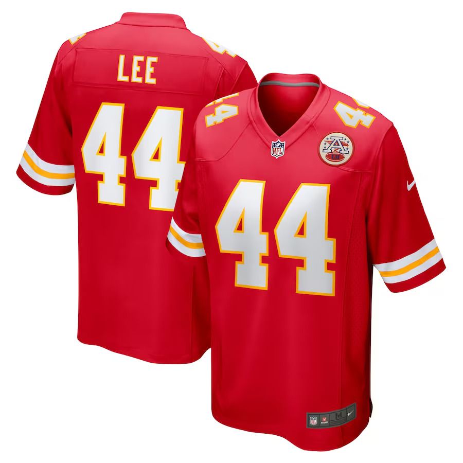 Men Kansas City Chiefs 44 Elijah Lee Nike Red Game Player NFL Jersey